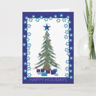 Happy Holidays Christmas Card with Snowflakes Feestdagen Kaart