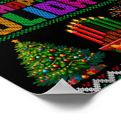 Happy Holidays Christmas Hanukkah Kwanzaa Happy Ne Poster (Hoek)