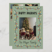 Happy Holidays Christmas Lights Card Feestdagenkaart (Voorkant / Achterkant)