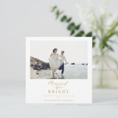 Happy Holidays Christmas Married & Bright Newlywed (Staand voorkant)