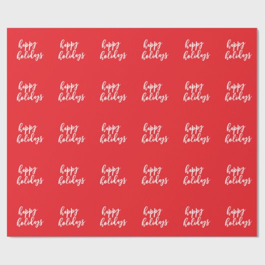 Happy Holidays Christmas New Year Season Message Cadeaupapier (Vlak)