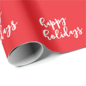 Happy Holidays Christmas New Year Season Message Cadeaupapier (Rol Hoek)