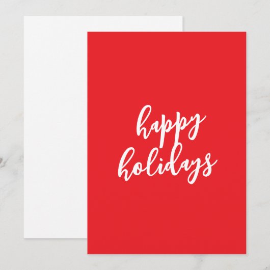 Happy Holidays Christmas New Year Season Message Feestdagenkaart (Voorkant / Achterkant)