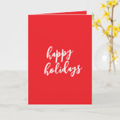 Happy Holidays Christmas New Year Season Message Kaart (Gele Bloem)