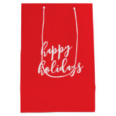 Happy Holidays Christmas New Year Season Message Medium Cadeauzakje (Achterkant)