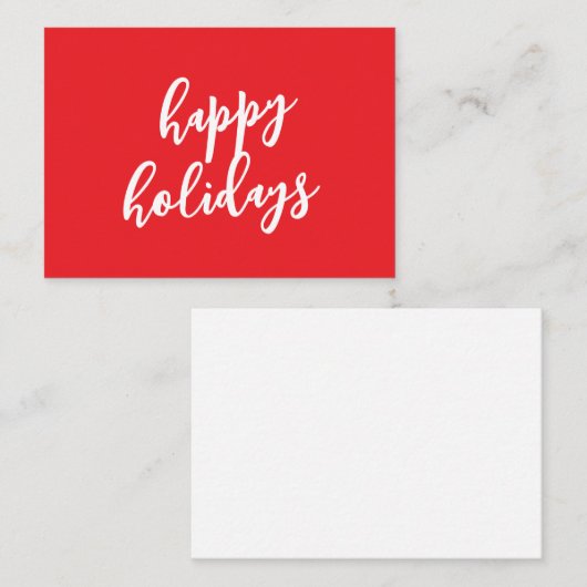 Happy Holidays Christmas New Year Season Message Notitiekaartje (Voorkant / Achterkant)