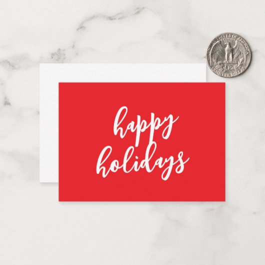 Happy Holidays Christmas New Year Season Message Notitiekaartje (Voorkant / Achterkant in situ)