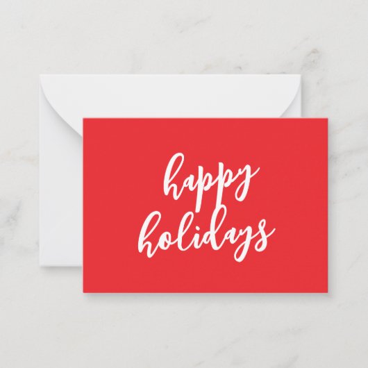 Happy Holidays Christmas New Year Season Message Notitiekaartje (Voorkant)