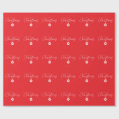 Happy Holidays Christmas New Year Season Red Cadeaupapier (Vlak)