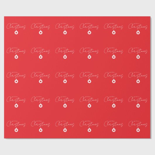 Happy Holidays Christmas New Year Season Red Cadeaupapier (Vlak)