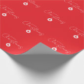 Happy Holidays Christmas New Year Season Red Cadeaupapier (Hoek)