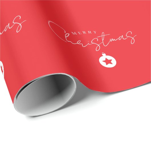 Happy Holidays Christmas New Year Season Red Cadeaupapier (Rol Hoek)