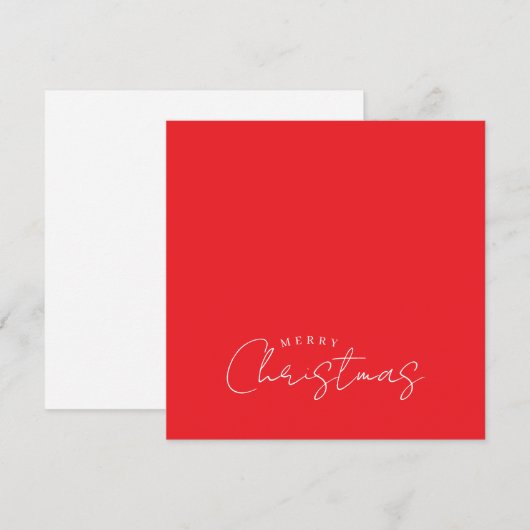 Happy Holidays Christmas New Year Season Red Card (Voorkant / Achterkant)