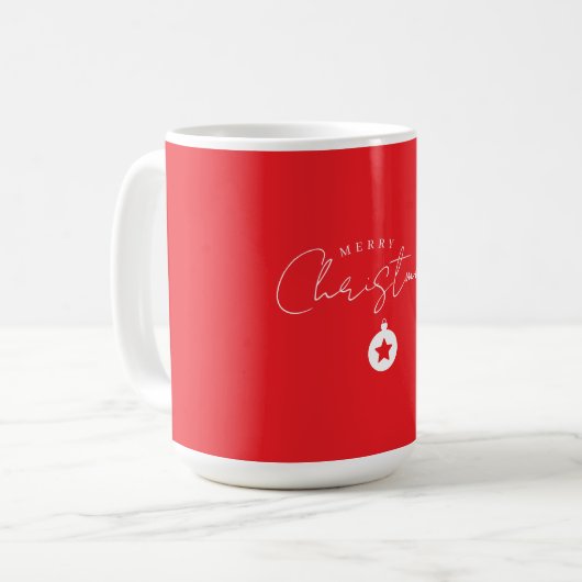 Happy Holidays Christmas New Year Season Red Koffiemok (Voorkant links)