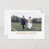 Happy Holidays Christmas Newlyweds Custom Photo (Voorkant / Achterkant)