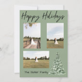 Happy Holidays Christmas Tree Card Kaart (Voorkant)