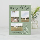 Happy Holidays Christmas Tree Card Kaart (Staand voorkant)