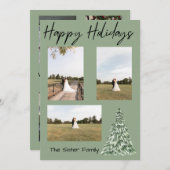 Happy Holidays Christmas Tree Card Kaart (Voorkant / Achterkant)