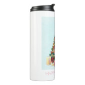 Happy Holidays. Christmas Tree Thermosbeker (Gedraaid links)