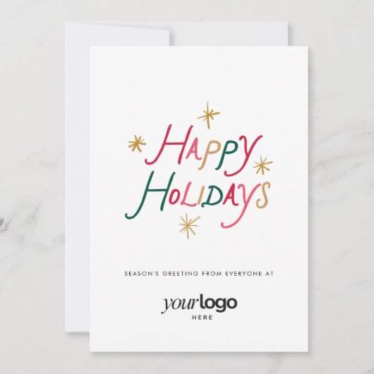 Happy Holidays Corporate Holiday Greeting Card Feestdagenkaart (Voorkant)