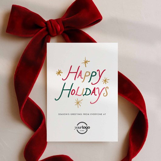 Happy Holidays Corporate Holiday Greeting Card Feestdagenkaart