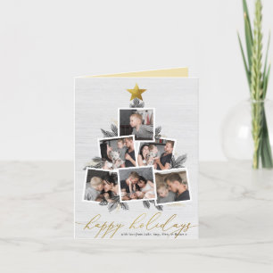 Happy Holidays   Country Christmas Tree Collage Feestdagen Kaart