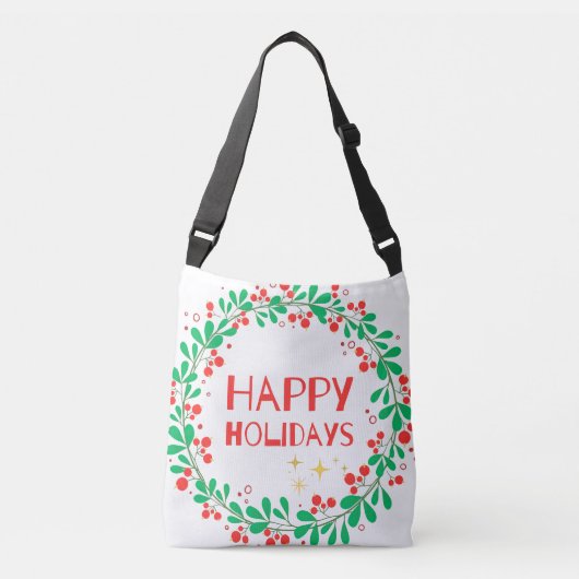 Happy Holidays Crossbody Tas (Voorkant)