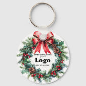 Happy Holidays Custom Logo Bulk Keychains Clients Sleutelhanger (Achterkant)