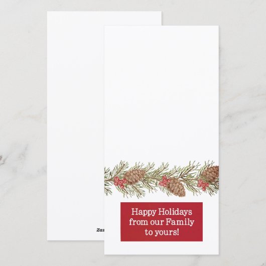 happy holidays customizable photo card feestdagenkaart (Voorkant / Achterkant)