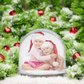 Happy Holidays Customizable Photo Sneeuwbol (Kerstmis)