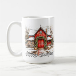 Happy Holidays Decorative Country House Koffiemok