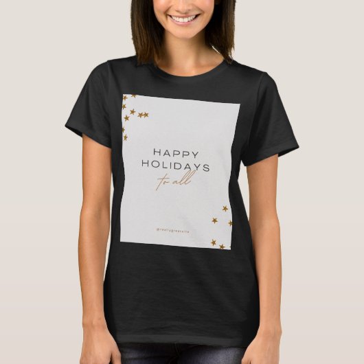 Happy holidays design t-shirt (Voorkant)