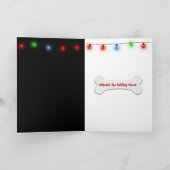 Happy Holidays Dog Paw Print with Hat Kaart (Binnen)