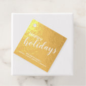 'Happy Holidays' Elegant Gold Foil Bedankjes Labels (Met doos)