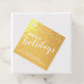 'Happy Holidays' Elegant Gold Foil Bedankjes Labels (Met doos)