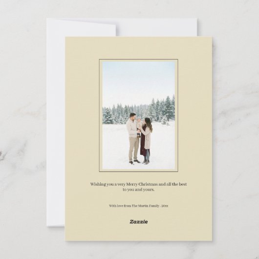 Happy Holidays Elegant Script Calligraphy Photo Feestdagenkaart (Achterkant)