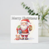 Happy Holidays Everybody From Santa Claus Feestdagenkaart (Staand voorkant)