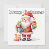 Happy Holidays Everybody From Santa Claus Feestdagenkaart (Voorkant)