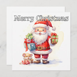 Happy Holidays Everybody From Santa Claus Feestdagenkaart