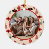 Happy Holidays Family Photo Christmas  Keramisch Ornament (Voorkant)