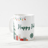 Happy Holidays Festive Mug Koffiemok (Voorkant links)