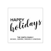 'Happy Holidays' Festive Rubberstempel (Afrduk)