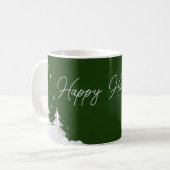 Happy Holidays – Festive Winter Green Mug Koffiemok (Voorkant links)