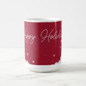 Happy Holidays – Festive Winter Ruby Red Mug Koffiemok (Center)