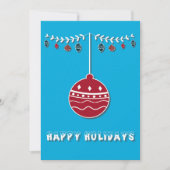 Happy holidays flat greeting card kaart (Voorkant)