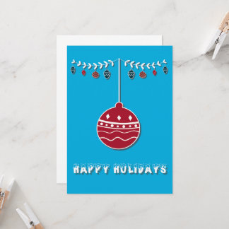 Happy holidays flat greeting card kaart
