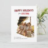 Happy Holidays from Arizona One Photo Feestdagenkaart (Staand voorkant)