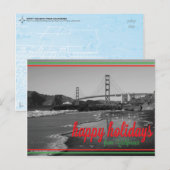 Happy Holidays from California Postcard Feestdagenkaart (Voorkant / Achterkant)