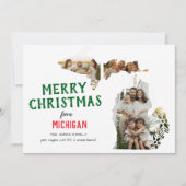 Happy Holidays from Michigan Three Photo Feestdagenkaart (Voorkant)