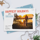Happy Holidays from Oregon Photo Card Feestdagenkaart
